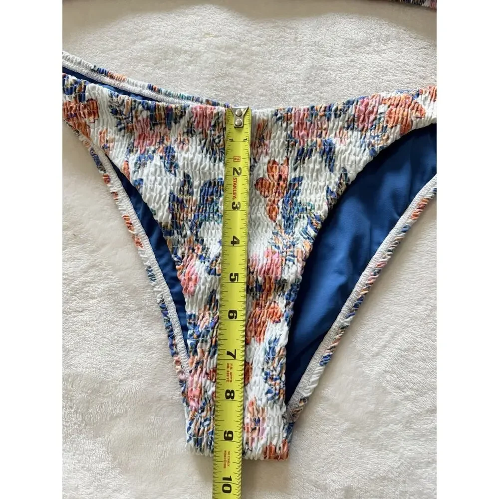 Jolyn Bikini Set Size XL Smocked Floral “Kelia” Bottom “Eva” Top NWT 2 Pc